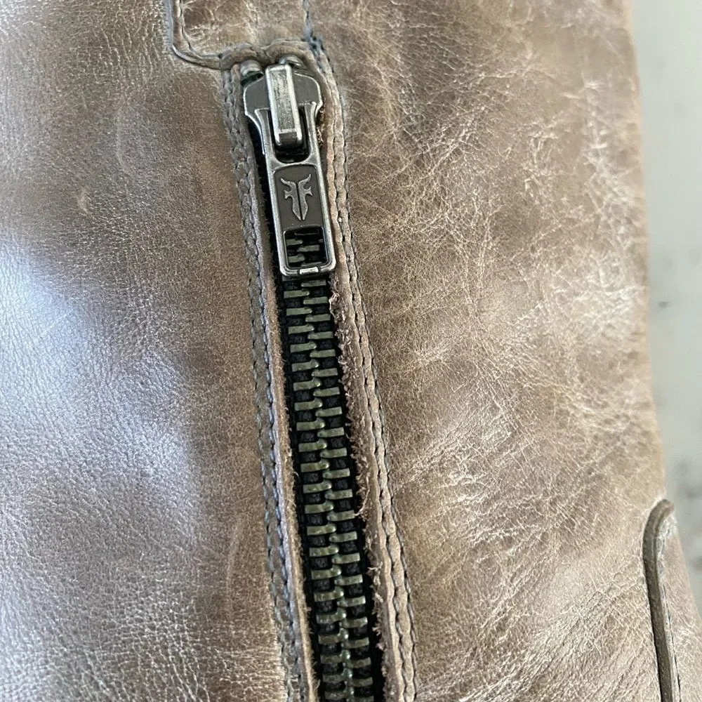 RARE Iconic FRYE Women's Jackie Tall Riding Boots in Slate size 8 - Picture 3 of 10